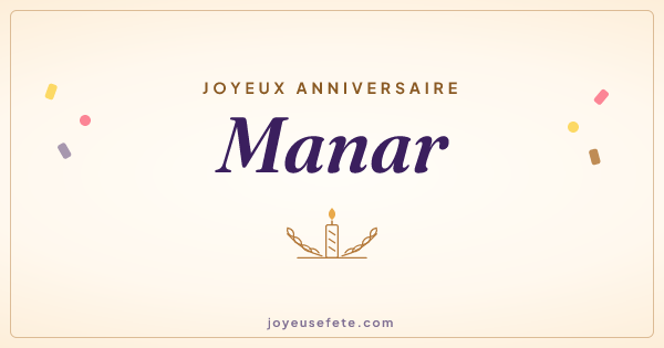 Image « Joyeux anniversaire Manar » au format large