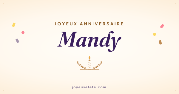 Image « Joyeux anniversaire Mandy » au format large