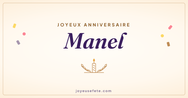 Image « Joyeux anniversaire Manel » au format large
