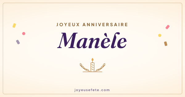 Image « Joyeux anniversaire Manèle » au format large