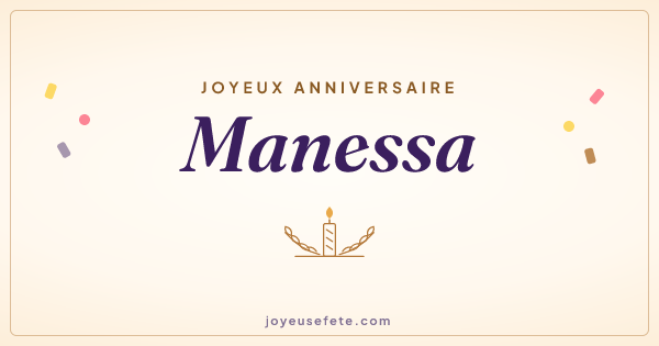 Image « Joyeux anniversaire Manessa » au format large