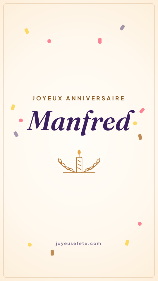 Image « Joyeux anniversaire Manfred » au format story
