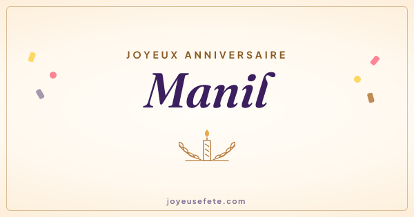 Image « Joyeux anniversaire Manil » au format large