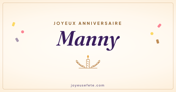 Image « Joyeux anniversaire Manny » au format large