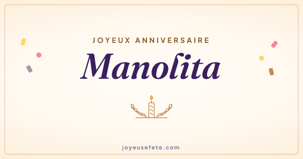 Image « Joyeux anniversaire Manolita » au format large