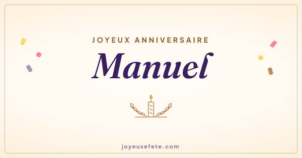 Image « Joyeux anniversaire Manuel » au format large
