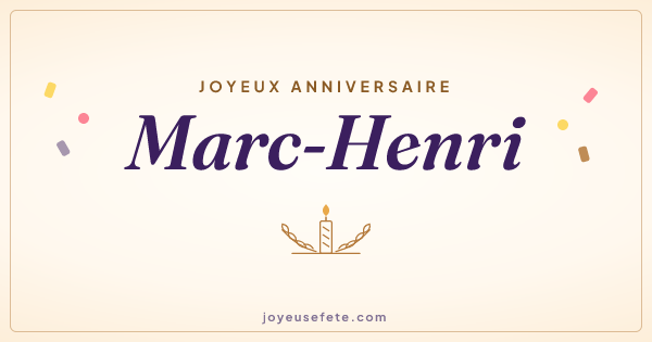 Image « Joyeux anniversaire Marc-Henri » au format large
