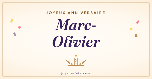 Image « Joyeux anniversaire Marc-Olivier » au format large
