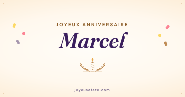Image « Joyeux anniversaire Marcel » au format large