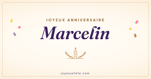 Image « Joyeux anniversaire Marcelin » au format large
