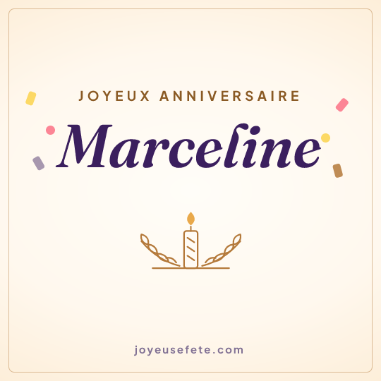 Image carrée « Joyeux anniversaire Marceline » pour WhatsApp