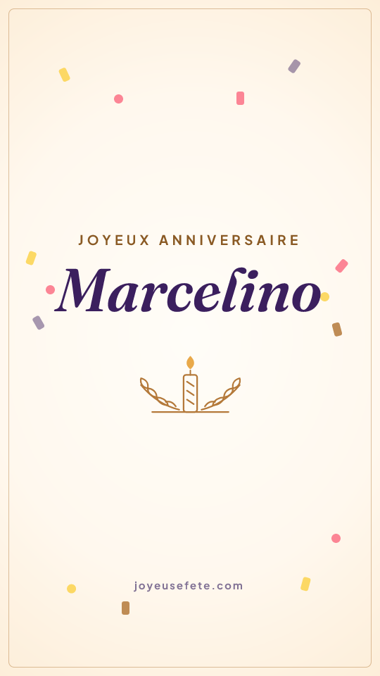 Image « Joyeux anniversaire Marcelino » au format story