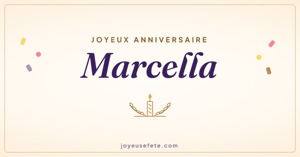 Image « Joyeux anniversaire Marcella » au format large