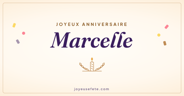Image « Joyeux anniversaire Marcelle » au format large