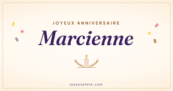 Image « Joyeux anniversaire Marcienne » au format large