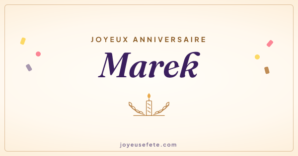 Image « Joyeux anniversaire Marek » au format large