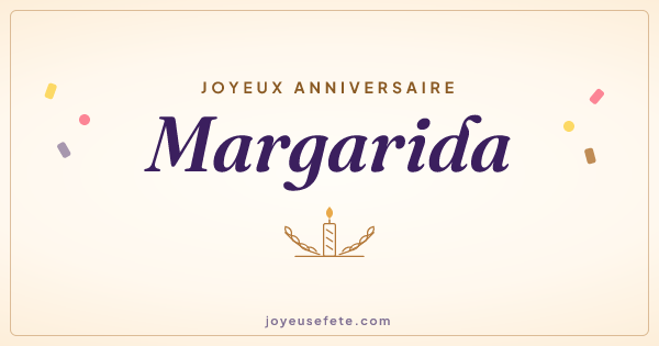 Image « Joyeux anniversaire Margarida » au format large