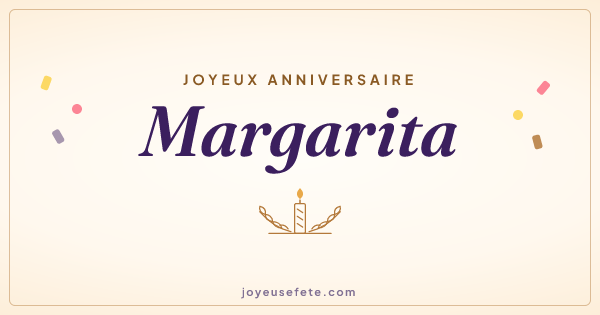 Image « Joyeux anniversaire Margarita » au format large