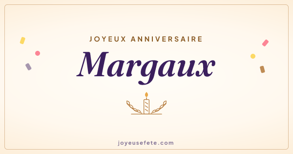 Image « Joyeux anniversaire Margaux » au format large
