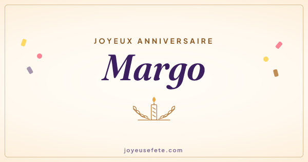 Image « Joyeux anniversaire Margo » au format large