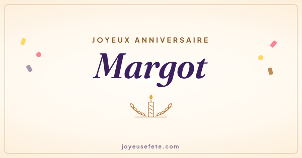 Image « Joyeux anniversaire Margot » au format large