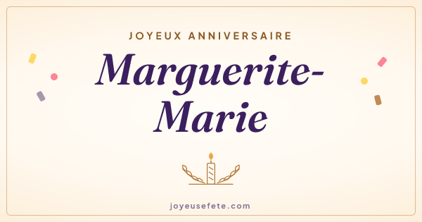 Image « Joyeux anniversaire Marguerite-Marie » au format large