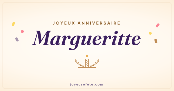 Image « Joyeux anniversaire Margueritte » au format large