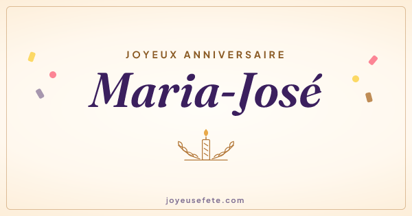 Image « Joyeux anniversaire Maria-José » au format large