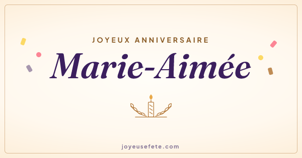 Image « Joyeux anniversaire Marie-Aimée » au format large