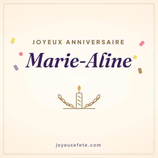 Image carrée « Joyeux anniversaire Marie-Aline » pour WhatsApp