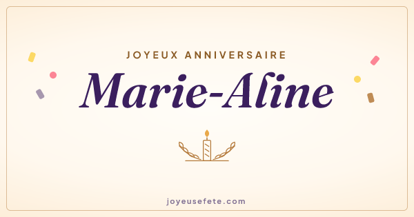 Image « Joyeux anniversaire Marie-Aline » au format large