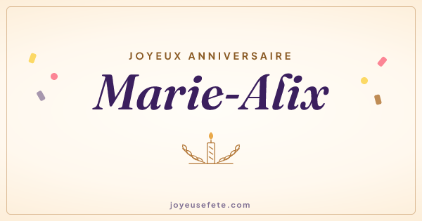Image « Joyeux anniversaire Marie-Alix » au format large