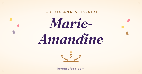 Image « Joyeux anniversaire Marie-Amandine » au format large