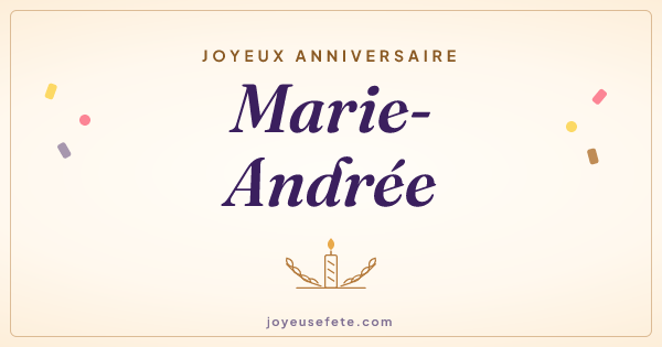 Image « Joyeux anniversaire Marie-Andrée » au format large