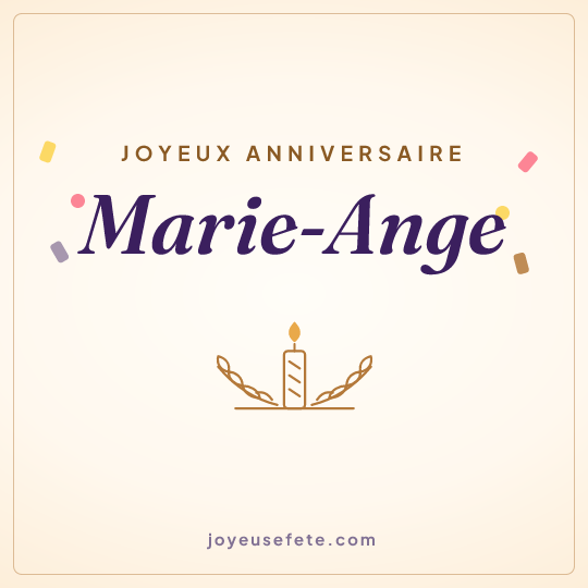 Image carrée « Joyeux anniversaire Marie-Ange » pour WhatsApp