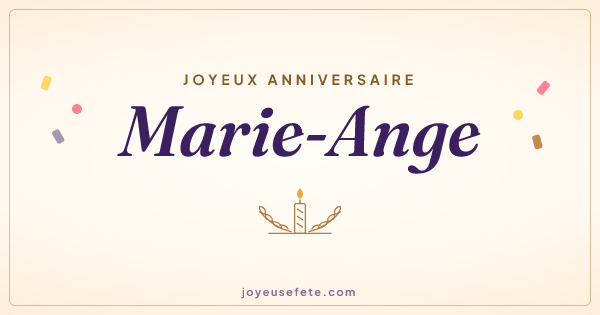 Image « Joyeux anniversaire Marie-Ange » au format large