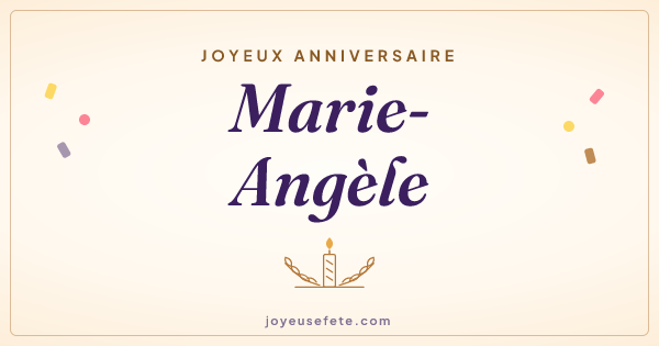 Image « Joyeux anniversaire Marie-Angèle » au format large