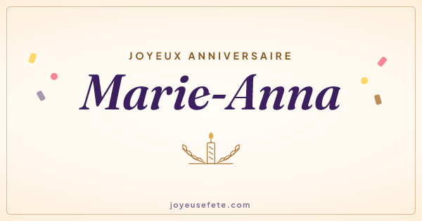 Image « Joyeux anniversaire Marie-Anna » au format large