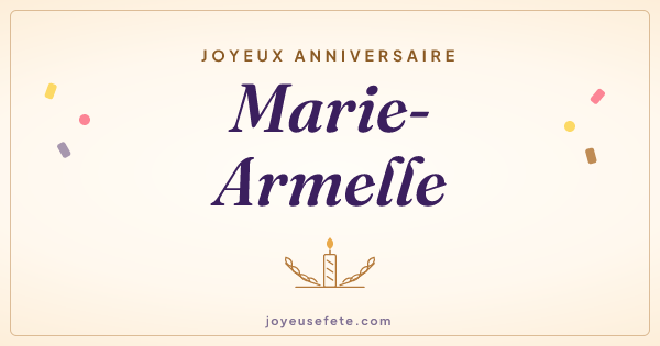 Image « Joyeux anniversaire Marie-Armelle » au format large