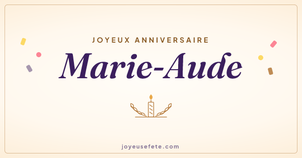 Image « Joyeux anniversaire Marie-Aude » au format large