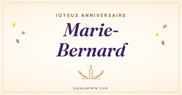 Image « Joyeux anniversaire Marie-Bernard » au format large