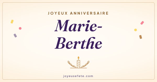 Image « Joyeux anniversaire Marie-Berthe » au format large