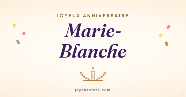 Image « Joyeux anniversaire Marie-Blanche » au format large