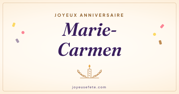 Image « Joyeux anniversaire Marie-Carmen » au format large