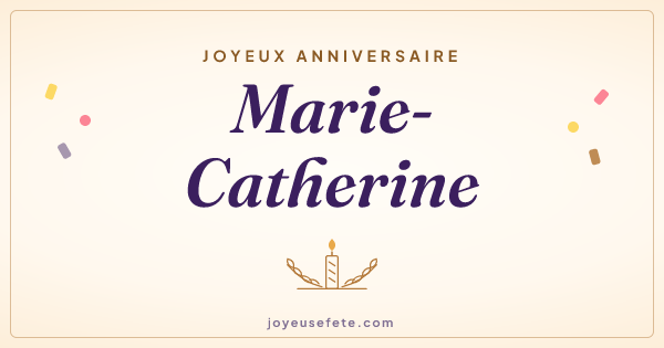 Image « Joyeux anniversaire Marie-Catherine » au format large