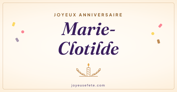 Image « Joyeux anniversaire Marie-Clotilde » au format large