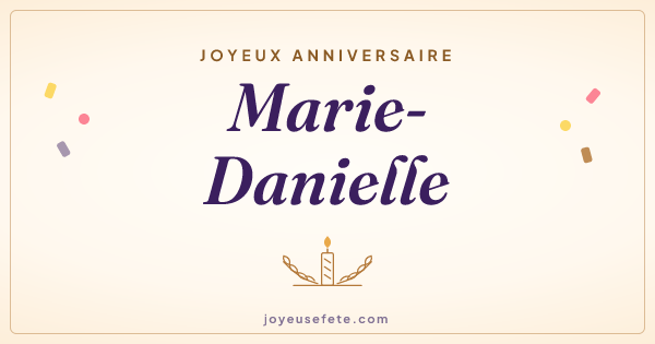 Image « Joyeux anniversaire Marie-Danielle » au format large