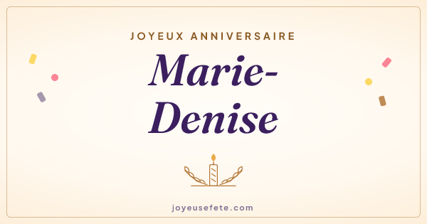 Image « Joyeux anniversaire Marie-Denise » au format large
