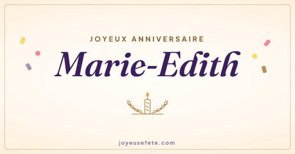 Image « Joyeux anniversaire Marie-Edith » au format large