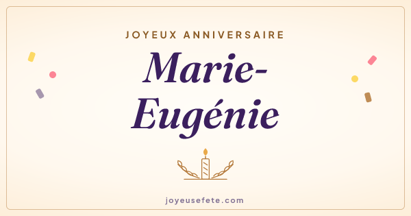 Image « Joyeux anniversaire Marie-Eugénie » au format large